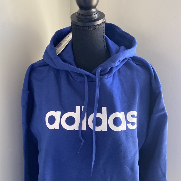 Mens Adidas Blue Hoodie, Size Medium - Picture 2 of 8